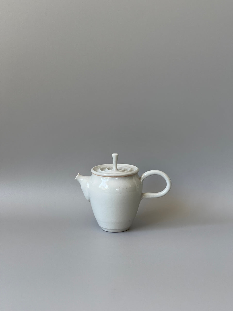 Light Grey Celadon Teapot (Gloss White) - 165 ml