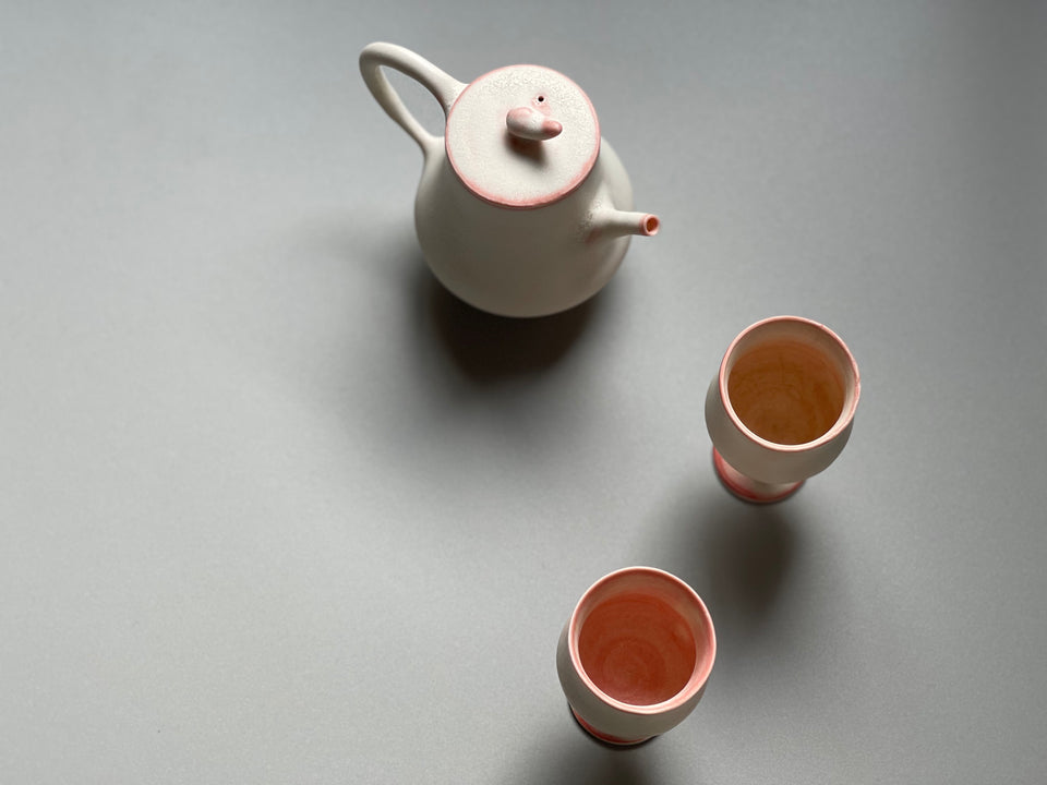 A Pink Camellia Bud Teapot
