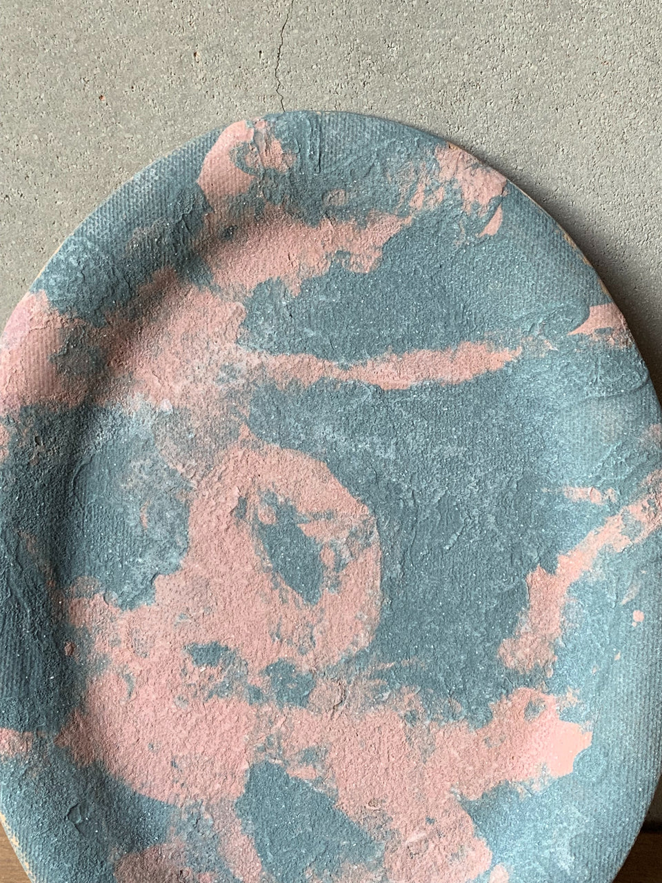 "Silent" Blue Coral Oval Plate