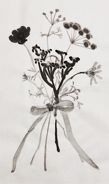 Dream Bouquet, Ink Art Painting
