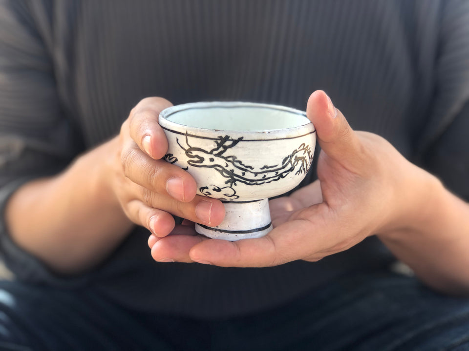 Dragon High Heel Small Tea Bowl