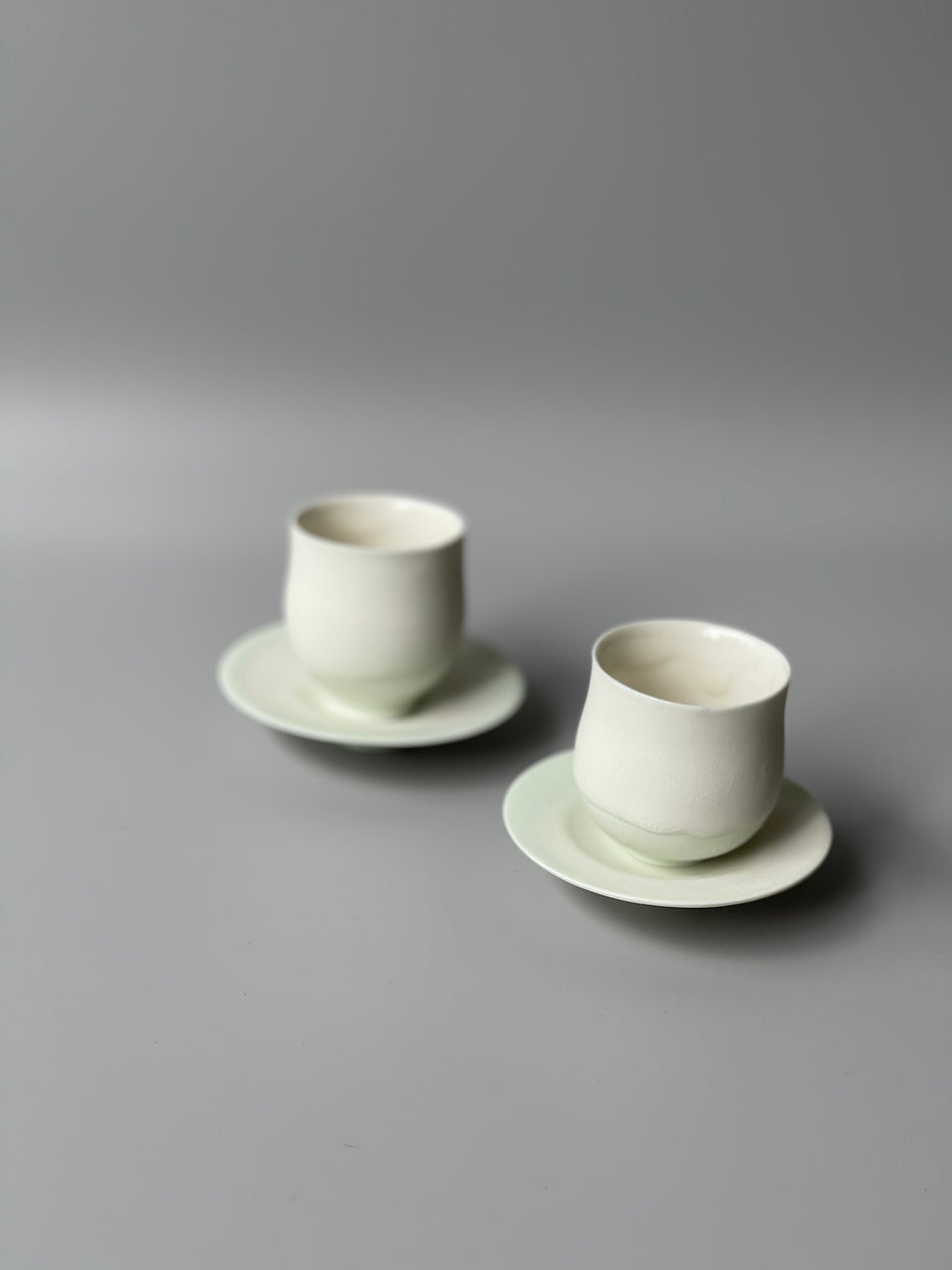 Mint Green mouthful small tea cup and saucer