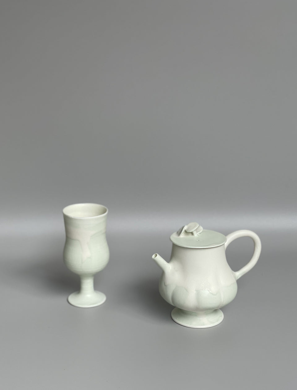 Mint Green Petal Teapot
