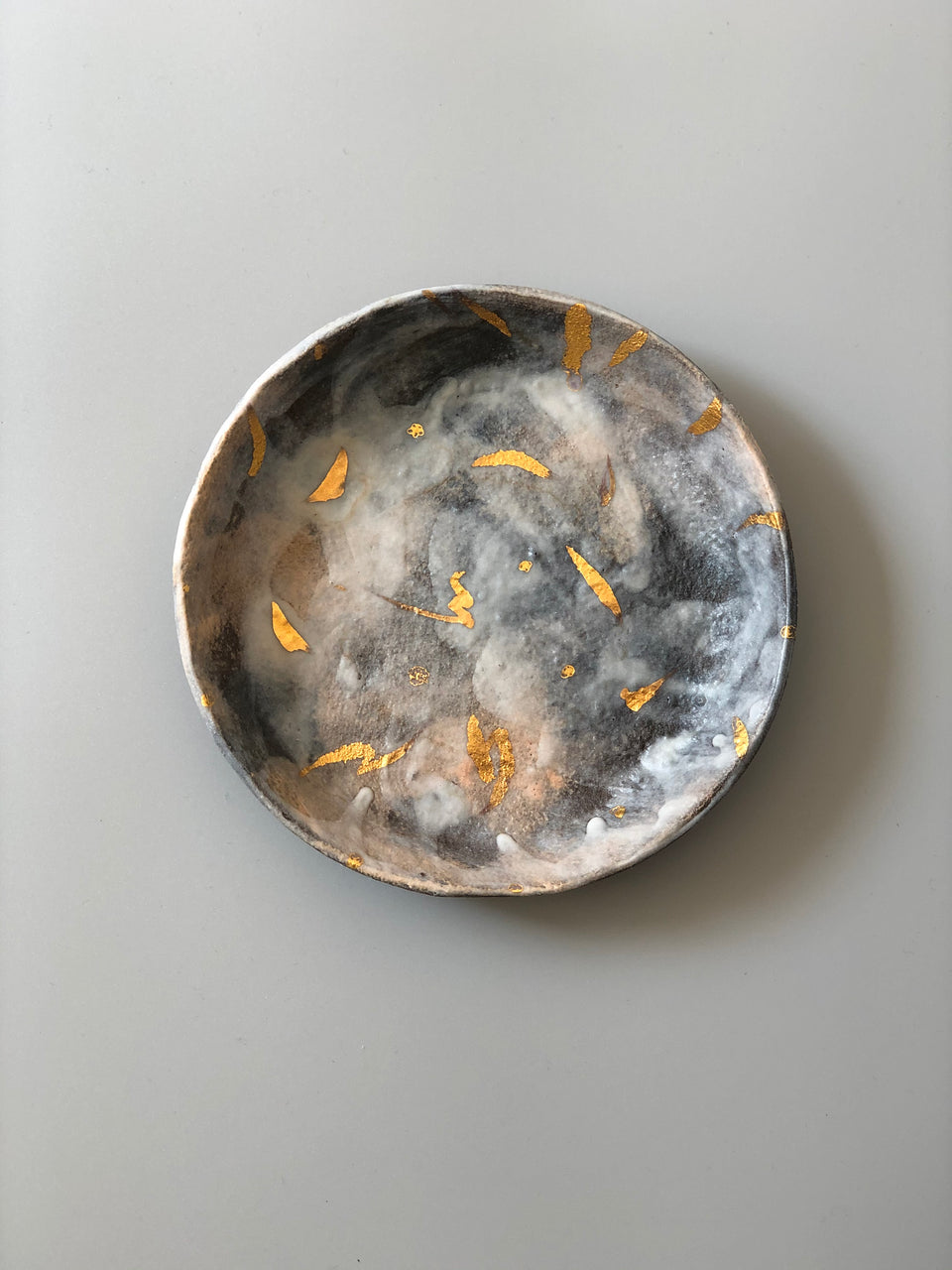 Golden Leaf Tea Tray/ Plate