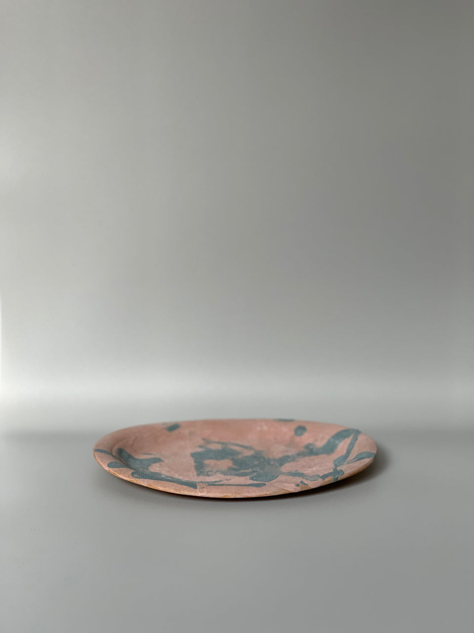 " Silent" Coral Oval Plate