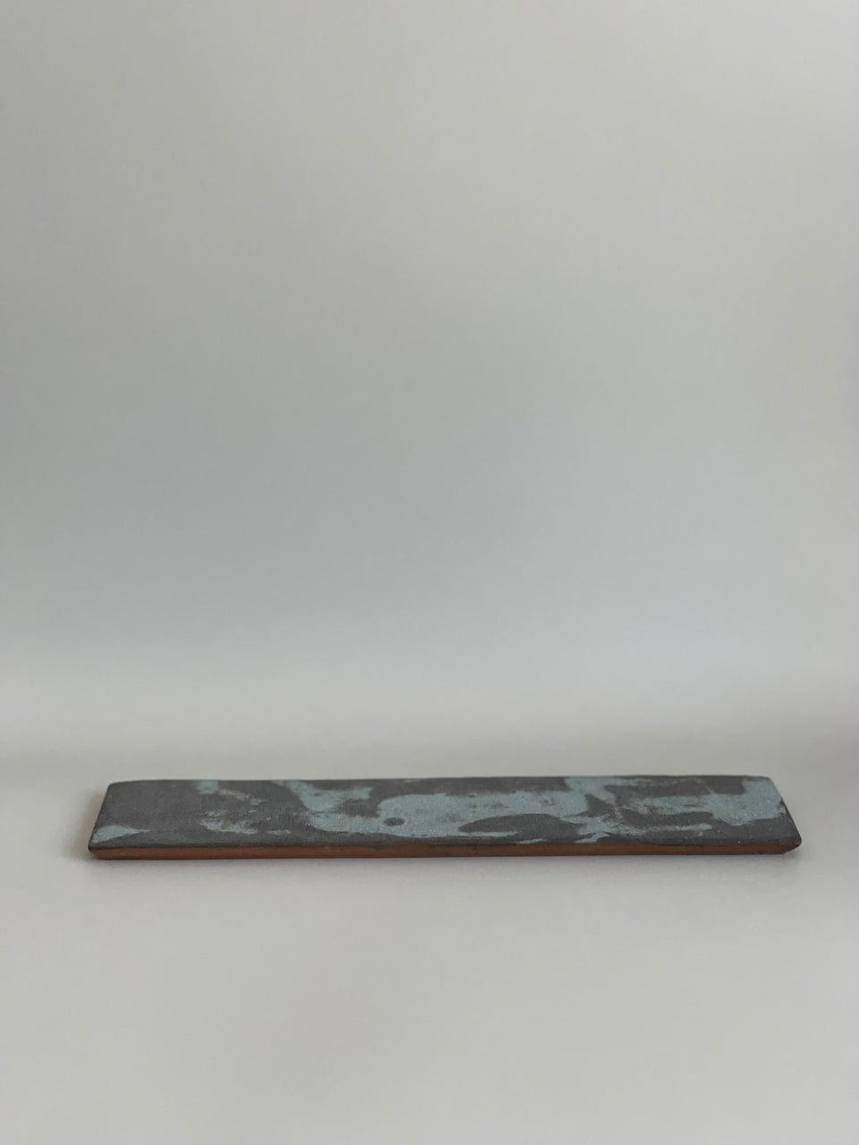 "Silent" Display Decor Thin Tray / Ocean Blue Plate
