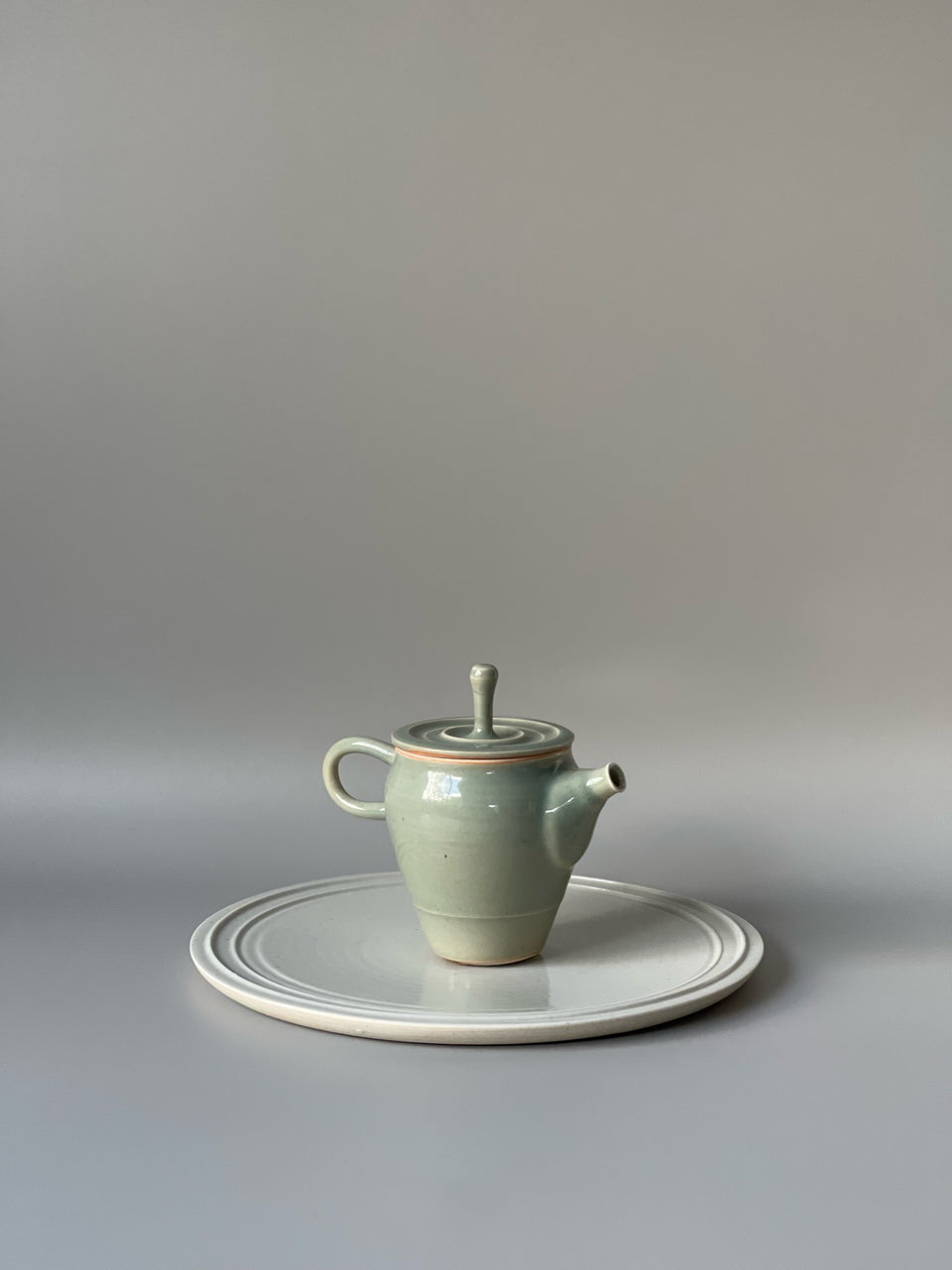 Light Grey Celadon Tea Plate