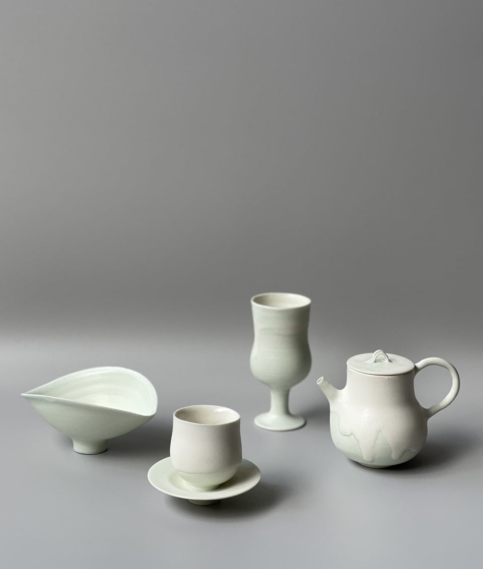 Mint Green High Heel Tea Cup