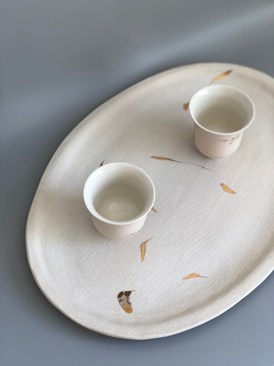 "Snow Gold " Tableware / Decor Plate/ Tea Tray