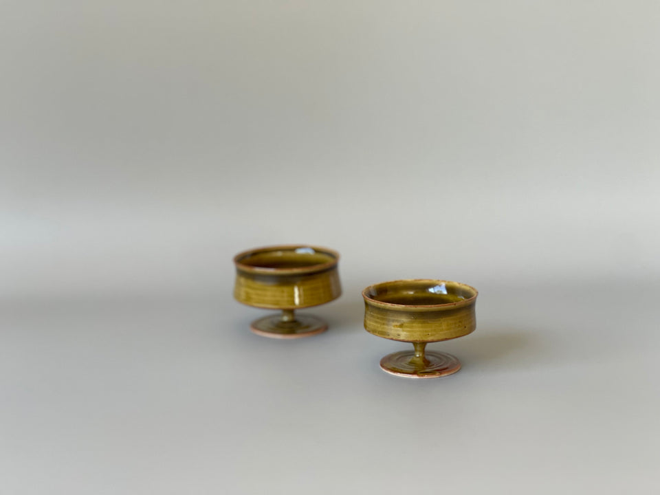 Amber Celadon Tea Cup