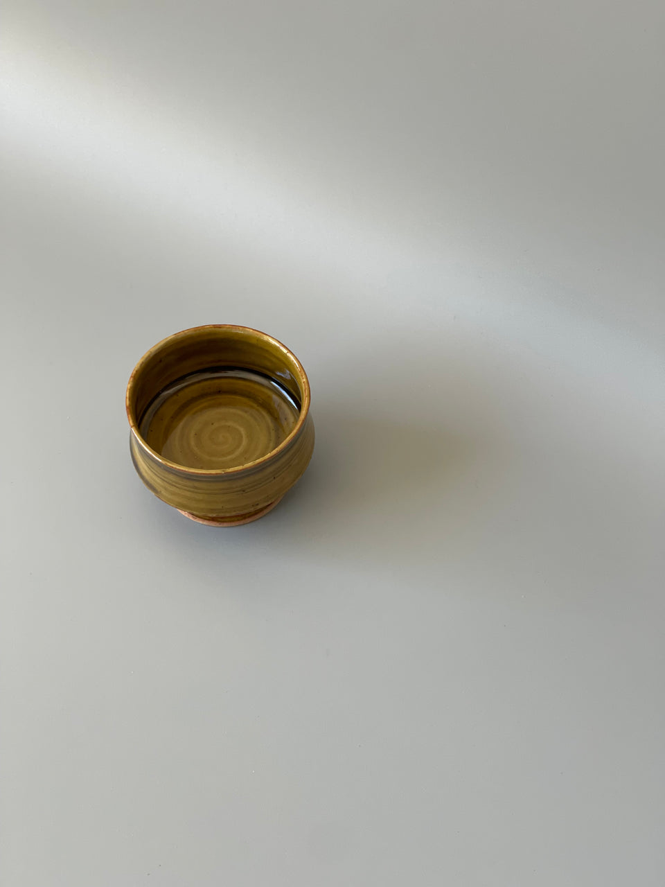 Amber Celadon Tea Cup