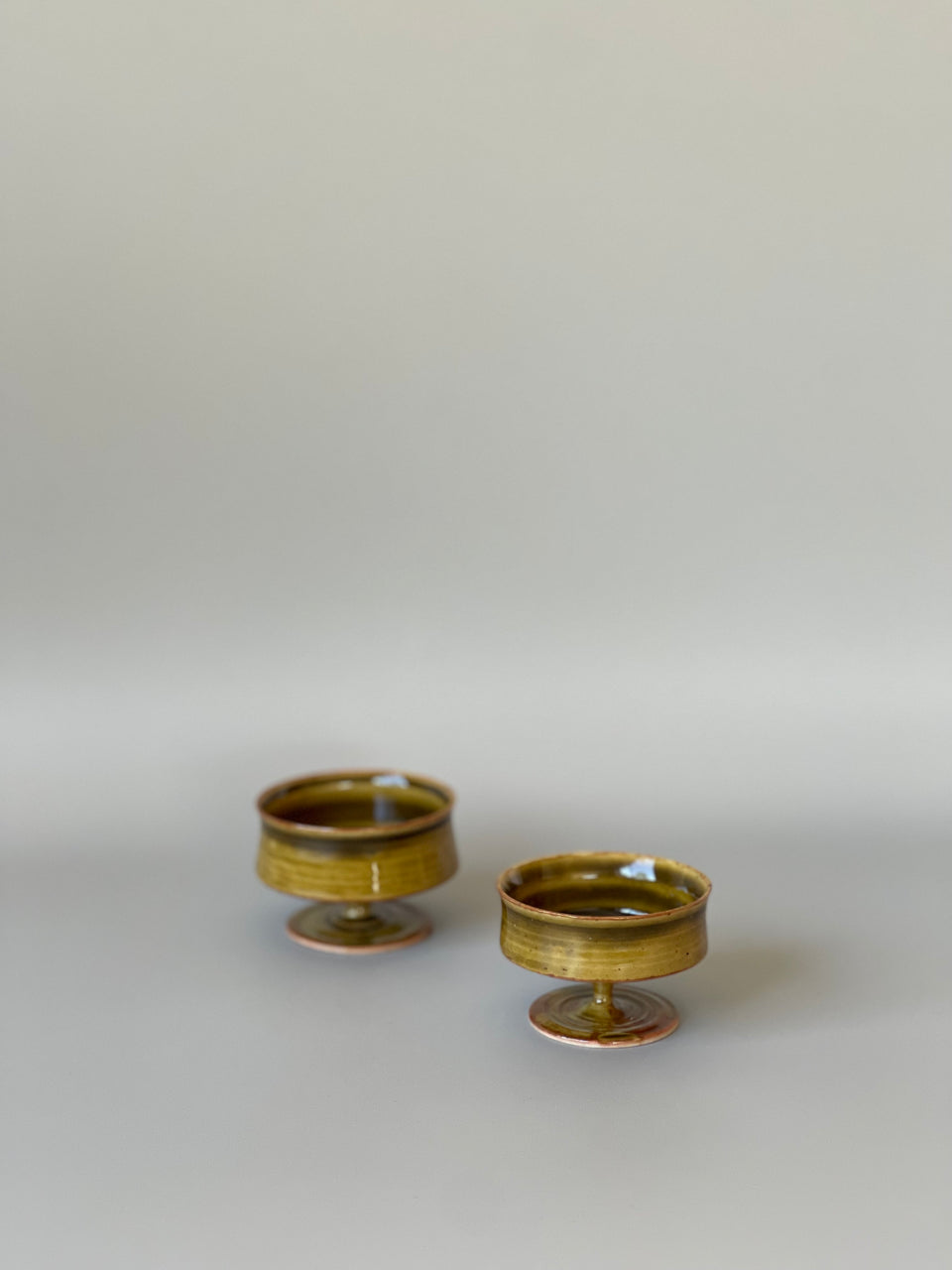 Amber Celadon Tea Cup