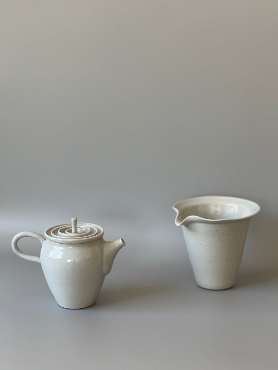 Light Grey (Gloss White) Celadon Teapot - 145 ml