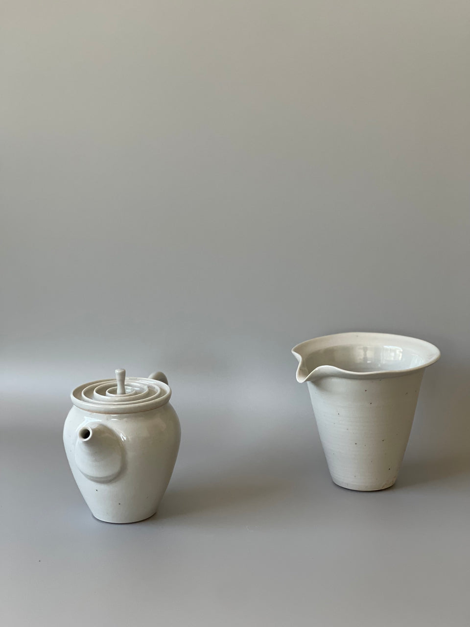 Light Grey (Gloss White) Celadon Teapot - 145 ml