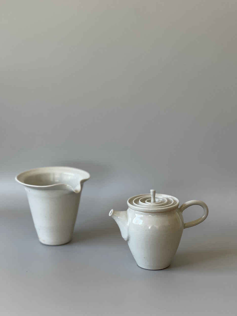 Light Grey (Gloss White) Celadon Teapot - 145 ml