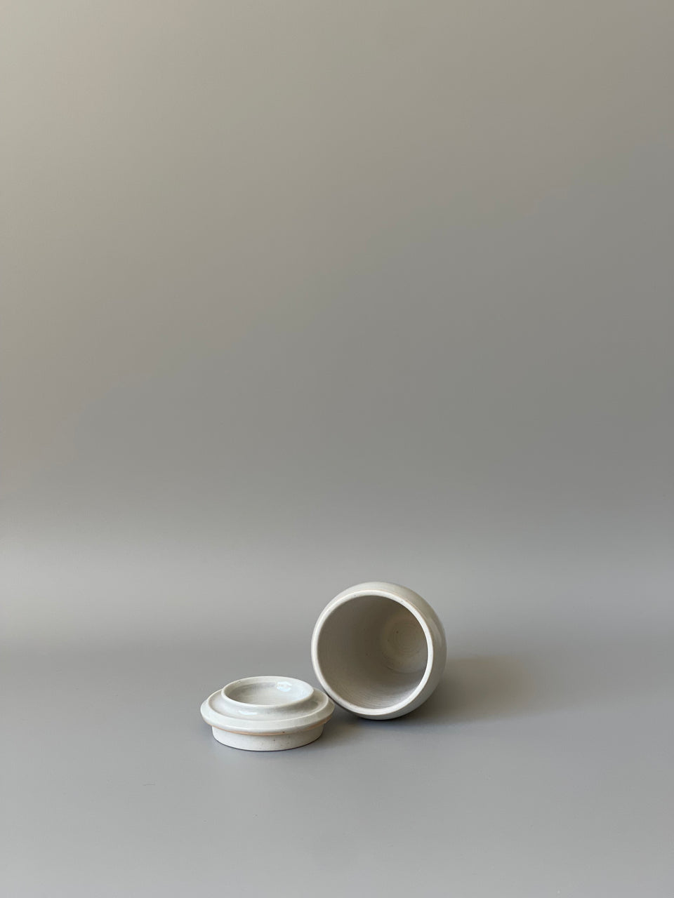 Light Grey Celadon Tea Container/ Tea Caddy